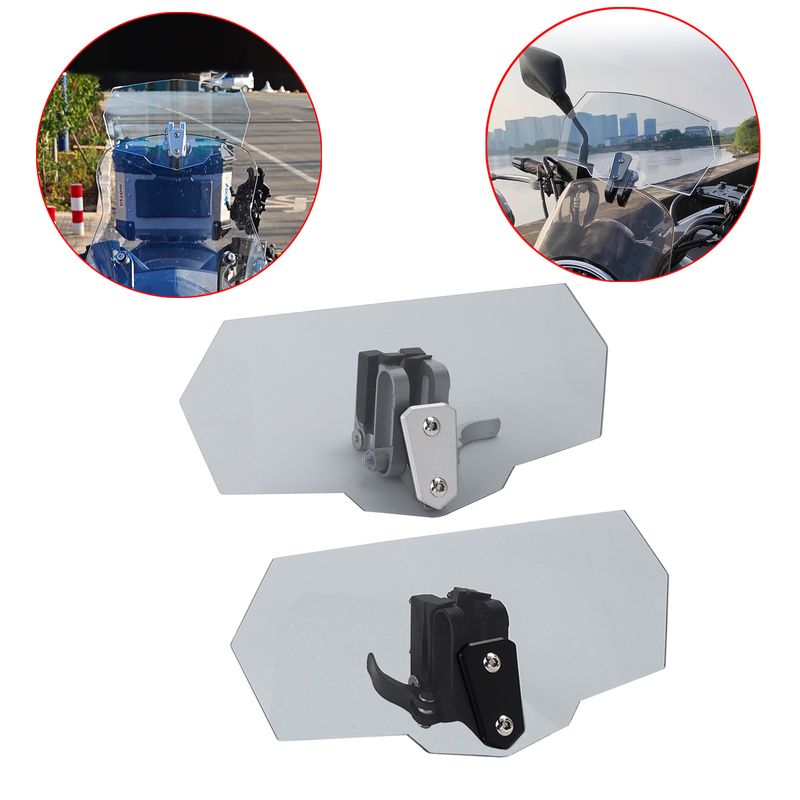 Motorcycle Modification Parts Heightened Suitable For Honda Kawasaki Adjustable Windscreen Windshield Installation_autovado.com