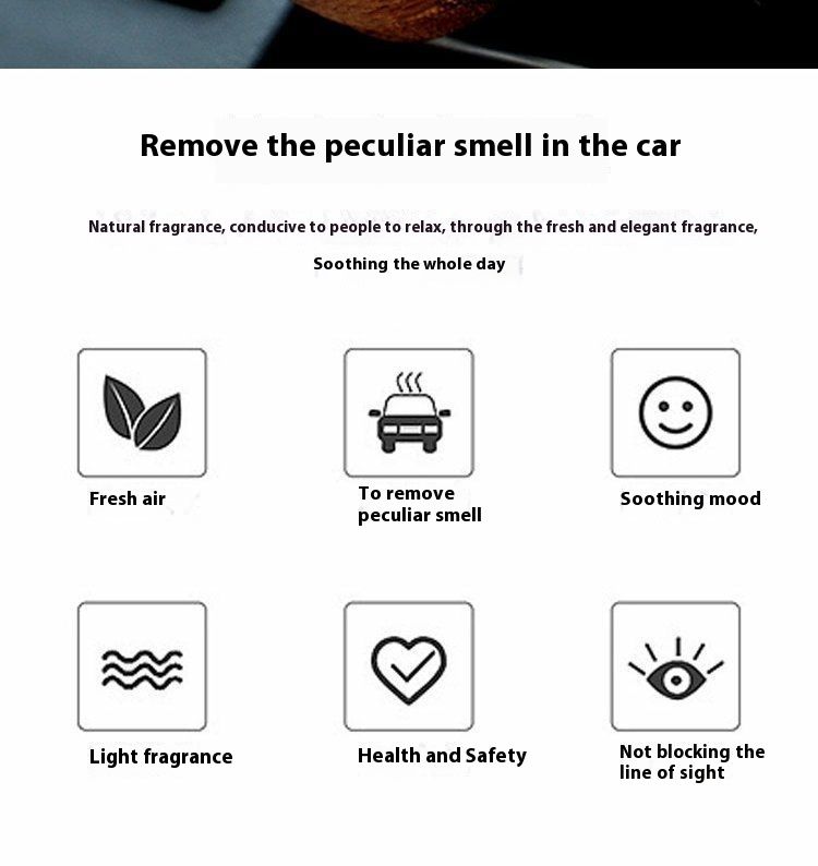 New Perfume Solid Wood Vehicle Mounted Air Outlet Diffuser Creative Car Fragrance Essential Oil Fragrance Folder Essential Oil Fragrance Stone_autovado.com