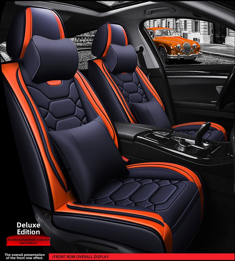 All-inclusive 9D leather car seat cover four seasons fashion sports seat cover New interior supplies_autovado.com
