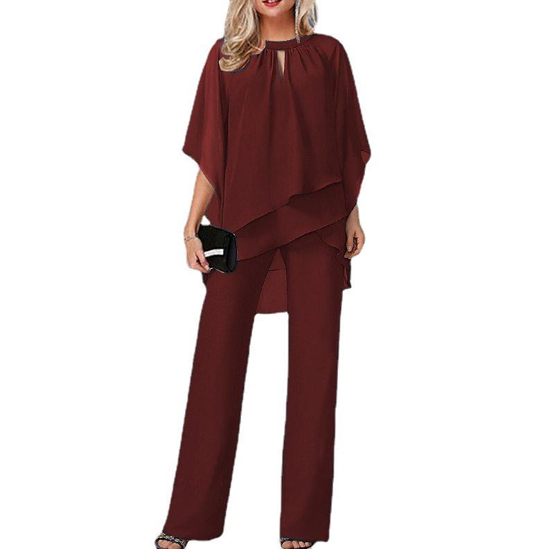 Women's Clothing hot-selling new European and American fashion solid color loose casual irregular suit_autovado.com