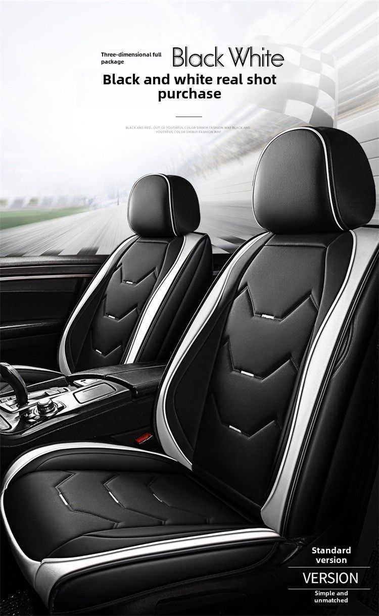 Car Cushion Four Seasons Suitable Cute All-inclusive Seat Cover Summer Full-enclosed Seat Cushion Goddess Leather Seat Cover New_autovado.com