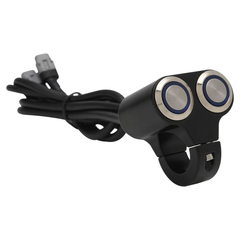 Universal Aluminum Alloy Dual Switch For Car Modifications - Premium Replacement Part For S/X Models - Durable & Lightweight (14.5 * 4.5 * 6.5mm)_autovado.com