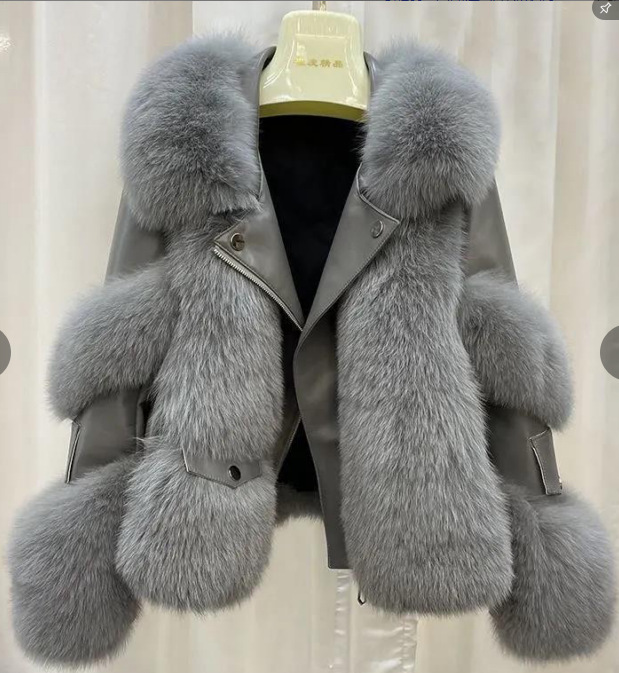 Women's Clothing Haining fur coat for women fine fox fur fur one-piece young lady style fur coat_autovado.com