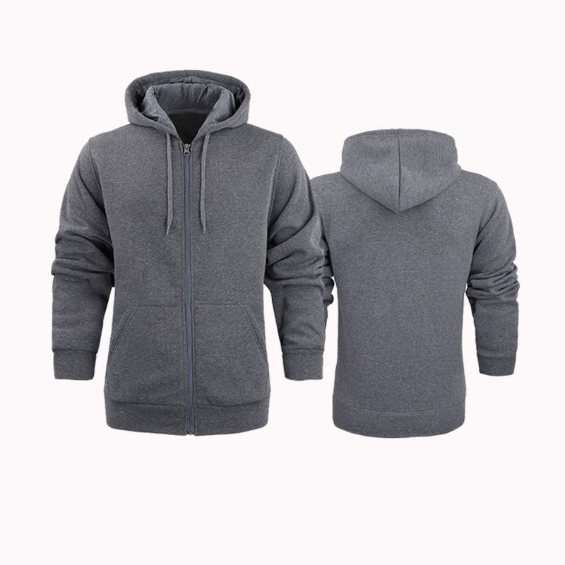 Men's Clothing warm sweatshirt hooded zipper sweatshirt men's slim sports casual sweatshirt_autovado.com