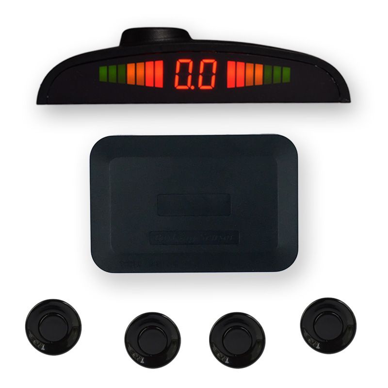 4-Sensor LED Crescent Parking Radar System With Voice Alerts - HD Display Reverse Parking Assistant For Cars/SUVs/Vans_autovado.com