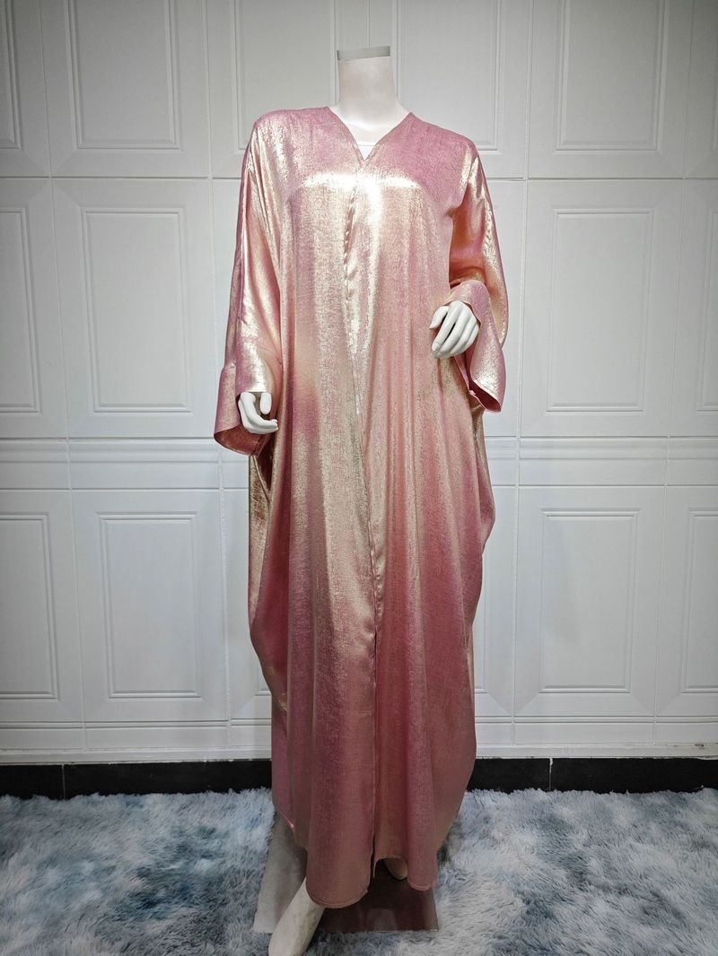 Women's Clothing Arab Dubai modern Muslim fashion gold stamped robe abaya outerwear cardigan robe_autovado.com