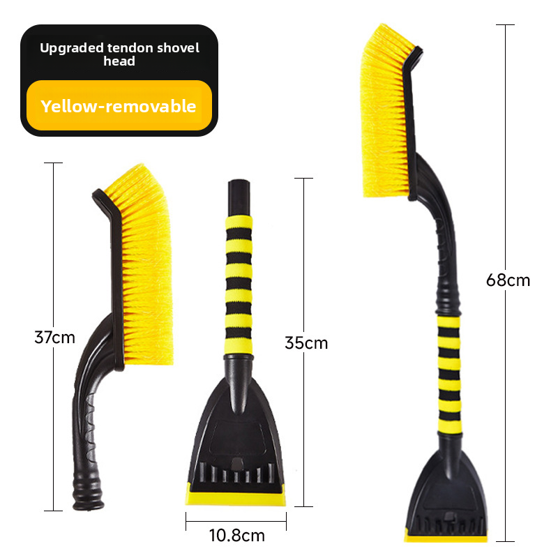 Car Detachable Car-mounted Ice Scraper Brush Winter Tool Rubber Snow Removal Shovel_autovado.com