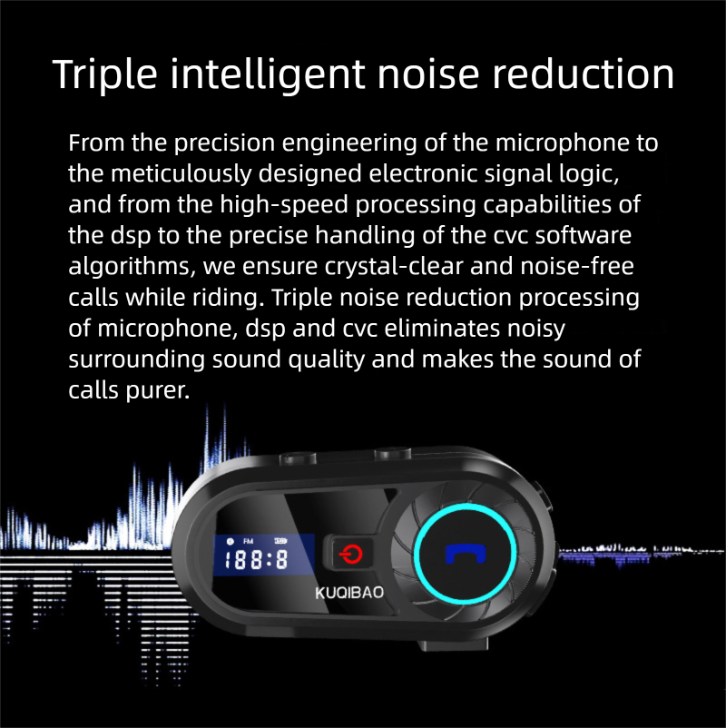 Cool Riding Treasure Bluetooth Headset Motorcycle With Screen Full And Half Helmet Long Battery Life Rider Waterproof_autovado.com