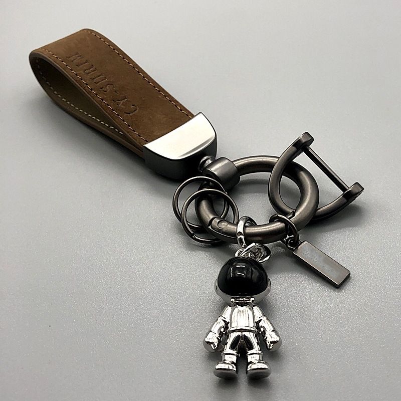 Internet Celebrity Astronaut Keychain Creative Personality Astronaut Pendant Simple Suede Car Chain Key Ring Men And Women_autovado.com