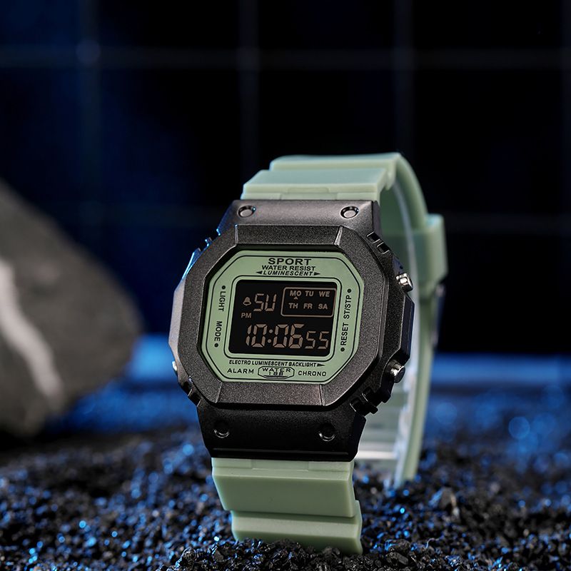 Unisex Unicorn Couple Square Electronic Watch Student Watch Women's Simple Luminous Waterproof Sports Men's Fashion Watch_autovado.com