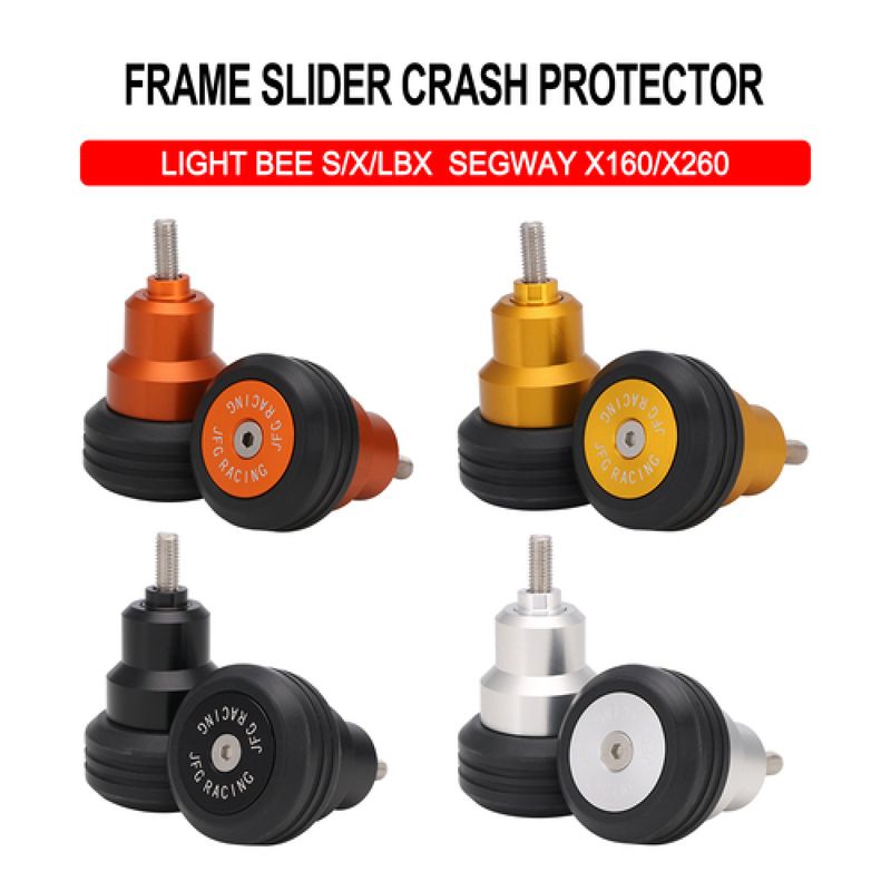 JFG J-20 Crash Protectors For Sur-Ron Light Bee S/X/LBX & Segway X160/X260 - 6061 Aluminum Alloy (Orange/Gold/Silver/Black) - Pair_autovado.com