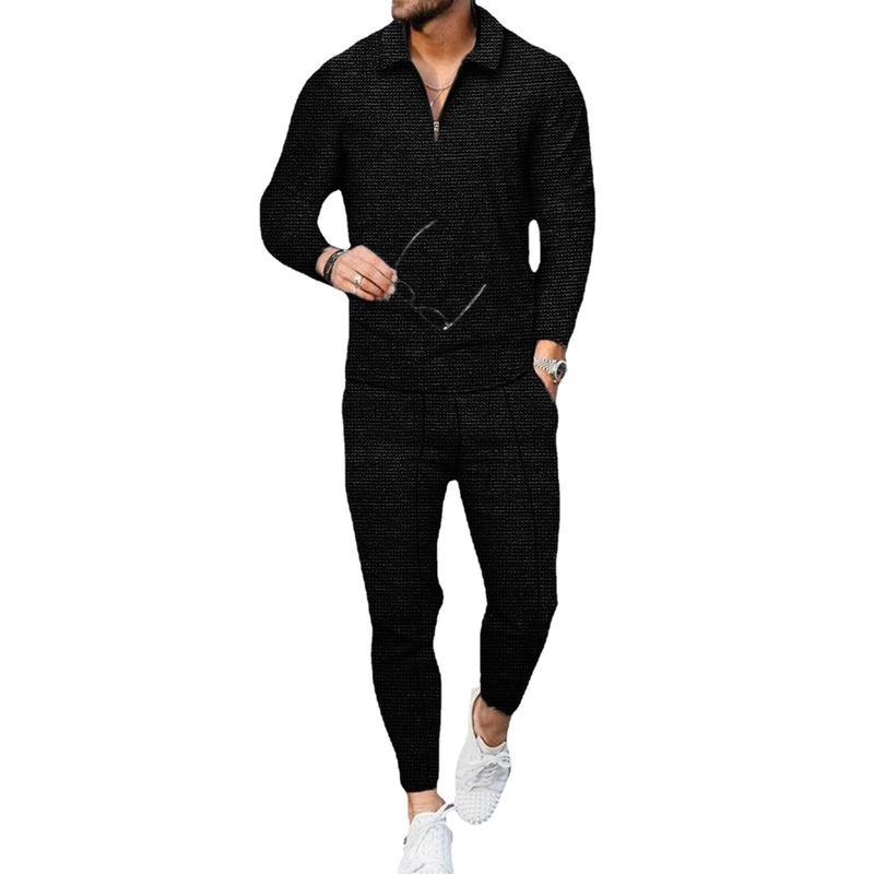 Men's long-sleeved pants two-piece sportswear suit for men_autovado.com