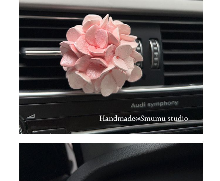 Pink Embroidered Ball Float Carrying Aromatherapy Stones Girls, Interior Accessories For Cars, Air Vents, Instagram_autovado.com