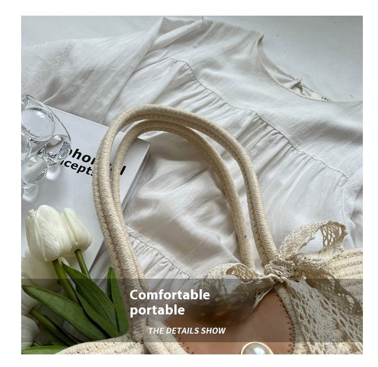 Chic Handbags 2024 New Woven Holiday Shoulder Bag Fashionable and Versatile Large-capacity Tote Bag Beach Bucket Bag_autovado.com