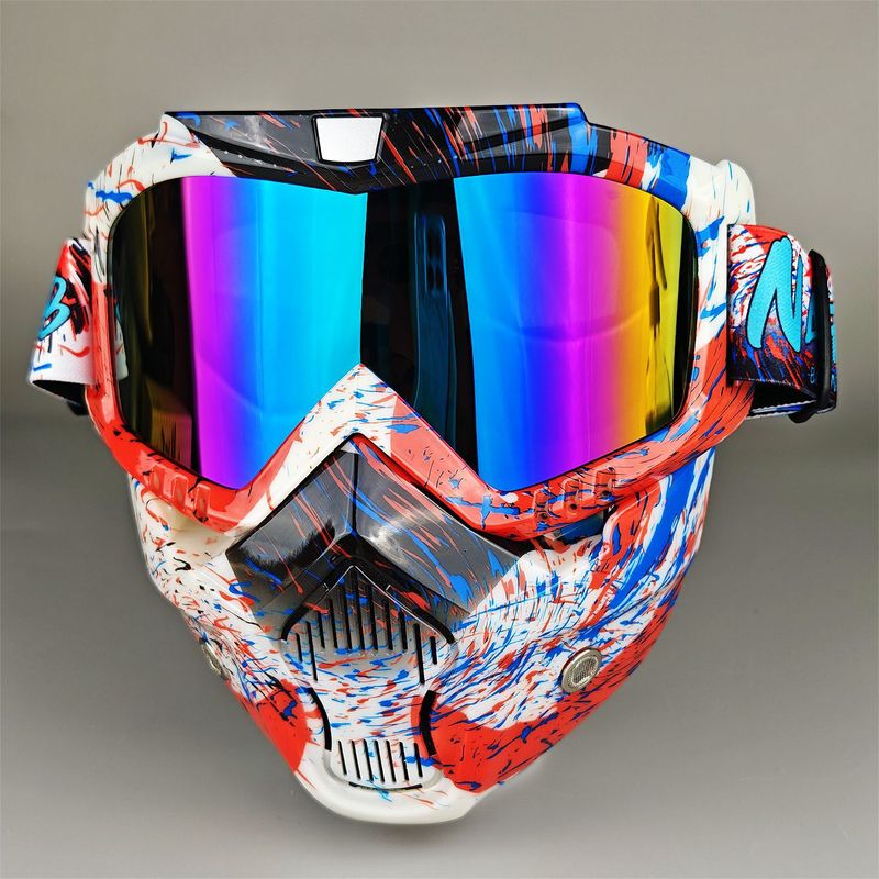 NAFEIB Multi-Purpose Sports Goggles With Interchangeable Lenses - Windproof UV Protection Anti-Glare Mask For Cycling Skiing Outdoor Activities_autovado.com