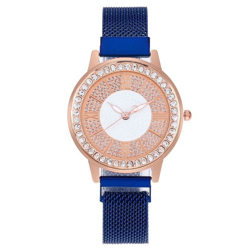 Diamond-embedded Fashion Women's Watch quartz watch lazy iron-absorbing magnetic iron-absorbing stone women's watch_autovado.com
