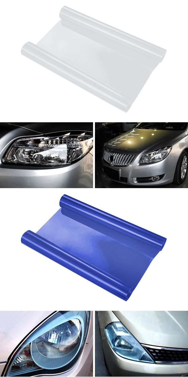 Matt Black Car Headlight And Tail Light Vinyl Blackening Sticker Film_autovado.com