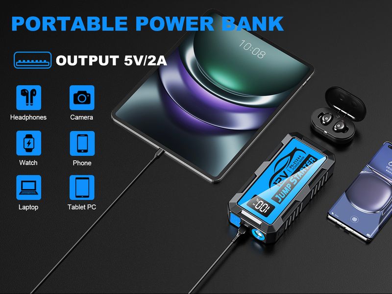 Hot-Selling Emergency Jump Starter Power Bank 12V 5000A Large Capacity Car Battery Ignition Tool_autovado.com