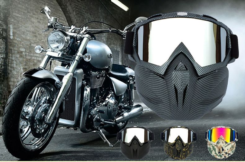 Face Shield Off-Road Motorcycle Racing Outdoor Riding Glasses Ski Goggles_autovado.com