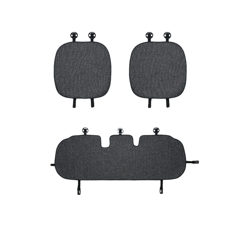 For Tesla Model Y/Model 3/2024 M3 Linen Cover Cushion Four Seasons Breathable And Comfortable Seat Car Interior_autovado.com