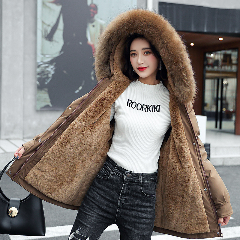 Women's Clothing Mid length parka for women 2024 winter new style thickened loose warm cotton coat large size women's cotton coat_autovado.com
