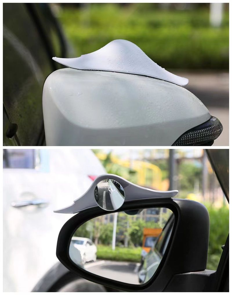 Car Rearview Eyebrow Small Round Integrated Reflective Blind Spot Reversing Mirror Rain Shield Waterproof Artifact_autovado.com