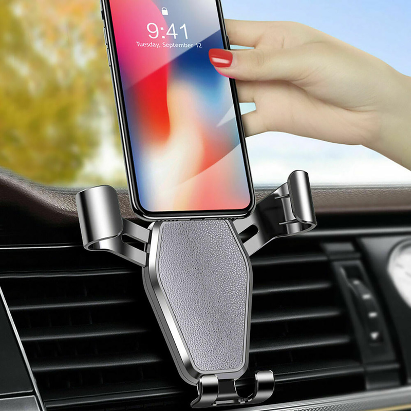 Fuzhongfu Phone Mount Air Vent Clip Triangle Stability Sturdy Gravity Car Phone Holder for Car_autovado.com