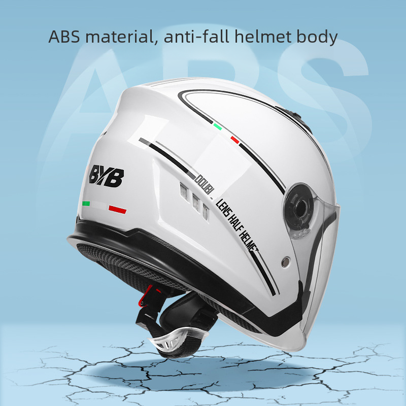 Scooter helmet Motorcycle helmet Men's and women's ventilated double mirror half helmet Motorcycle helmet Cycling helmet_autovado.com