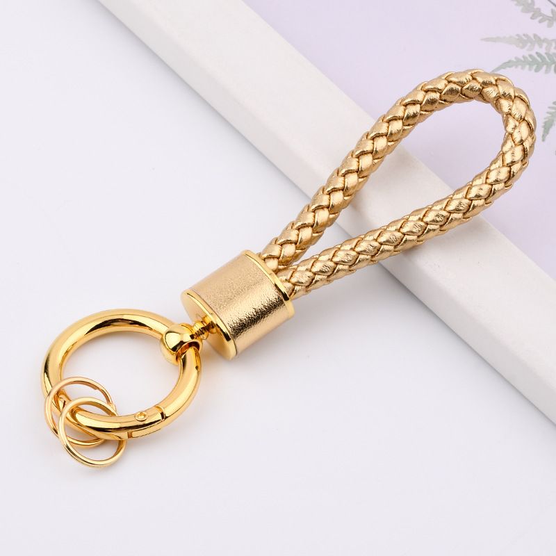 Fashion Braided Rope Anti Lost Keychain Chain Personalized Car Keychain Female Cute Women's Bag Key Pendant_autovado.com