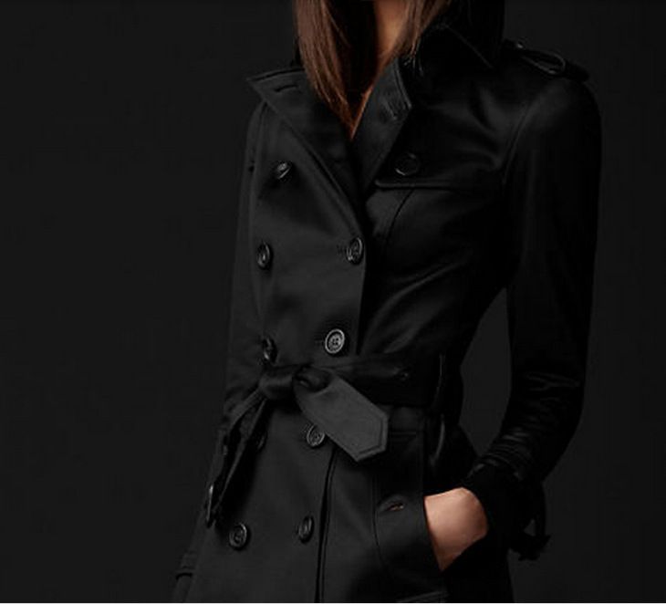 Women's Clothing Fashion Trend Double breasted Slim Long Windbreaker Women_autovado.com