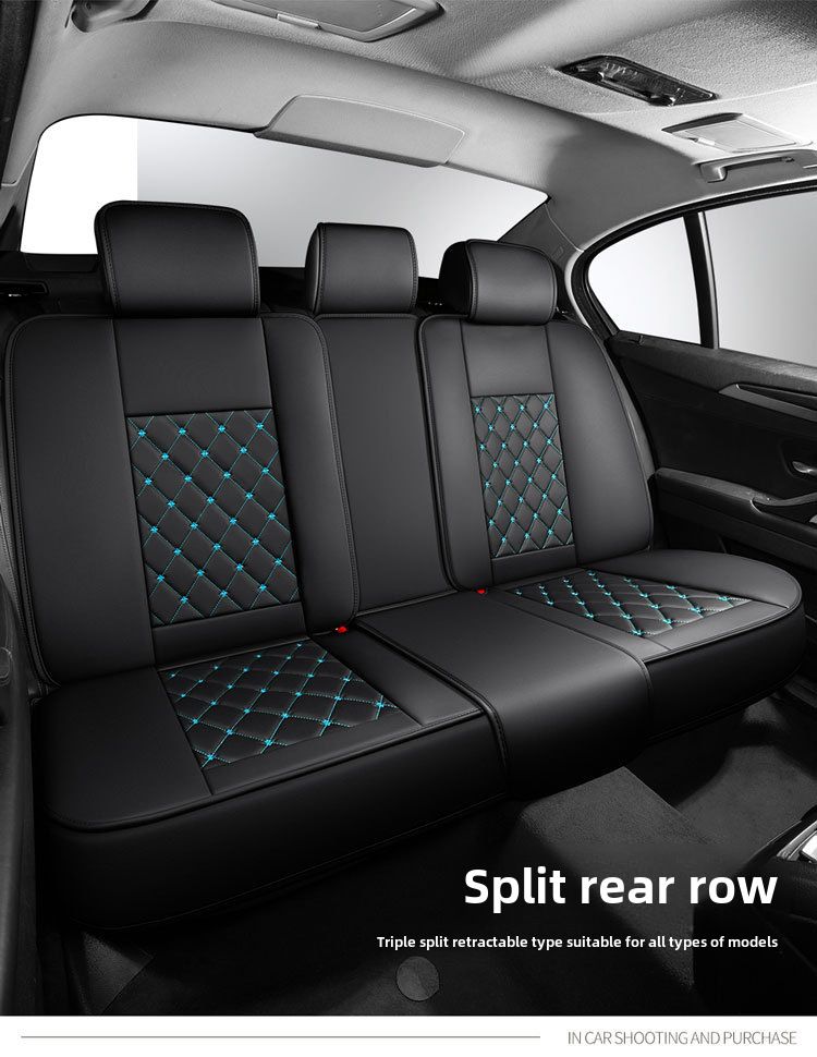 New Crown All-inclusive Full Leather Diamond Four Seasons Car Cushion Four Seasons Universal Dog Head Cartoon Car Seat Cover_autovado.com