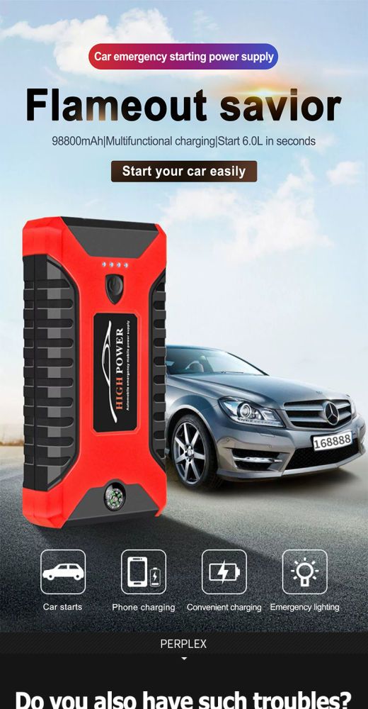 99800mAh 12V Jumper Powerbank Tire Air Pump Booster Portable USB Charger Emergency Battery Charge Start Phone Charging_autovado.com