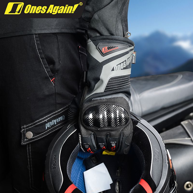 OnesAgain Motorcycle Winter Riding Gloves Men Long Waterproof Windproof Warm Women Rider Motorbike Anti-drop_autovado.com