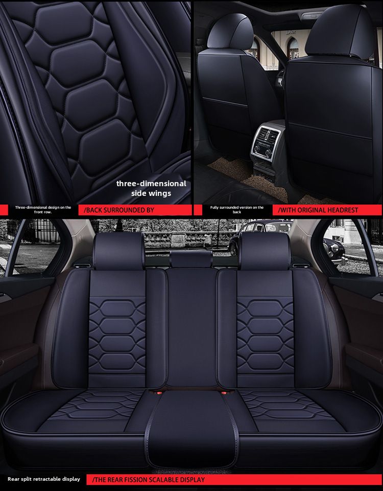 All-inclusive 9D leather car seat cover four seasons fashion sports seat cover New interior supplies_autovado.com