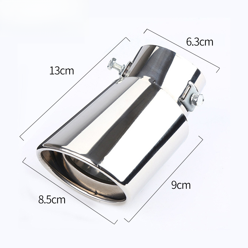 Stainless Steel Muffler Gas Cover Decoration Single Car Exhaust Pipe Universal Tail Throat_autovado.com
