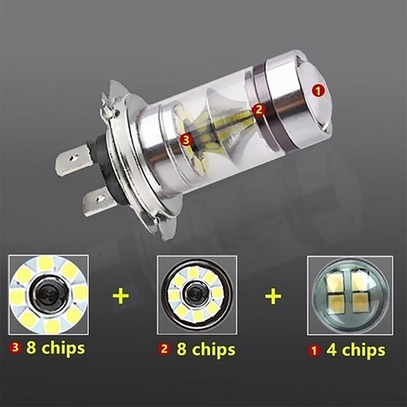 Fuzhongfu Car Light Bright Strong Penetrability Aluminum Alloy 12V Halogen Bulb Driving Headlight Vehicle Supplies_autovado.com