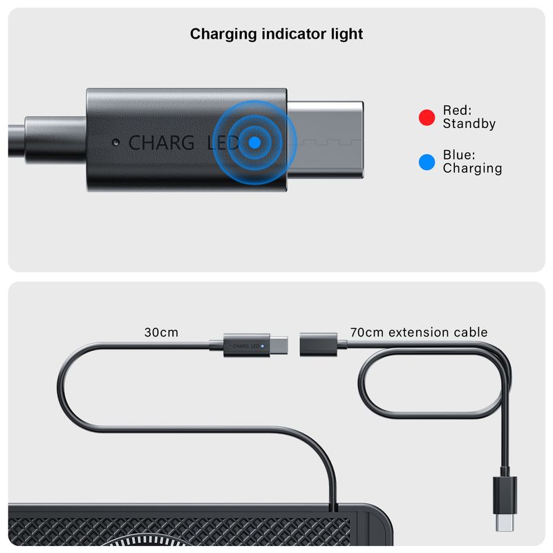 D10Mag Car Wireless Charger With Anti-Slip Mat For Magnetic Phones_autovado.com