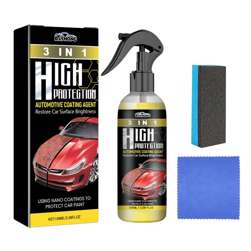 Rayhong 3pcs/set Coating Agent 3-In-1 Oil Removal Polishing Protection Repair Scratches Car Paint Cleaning And Maintenance Coating_autovado.com