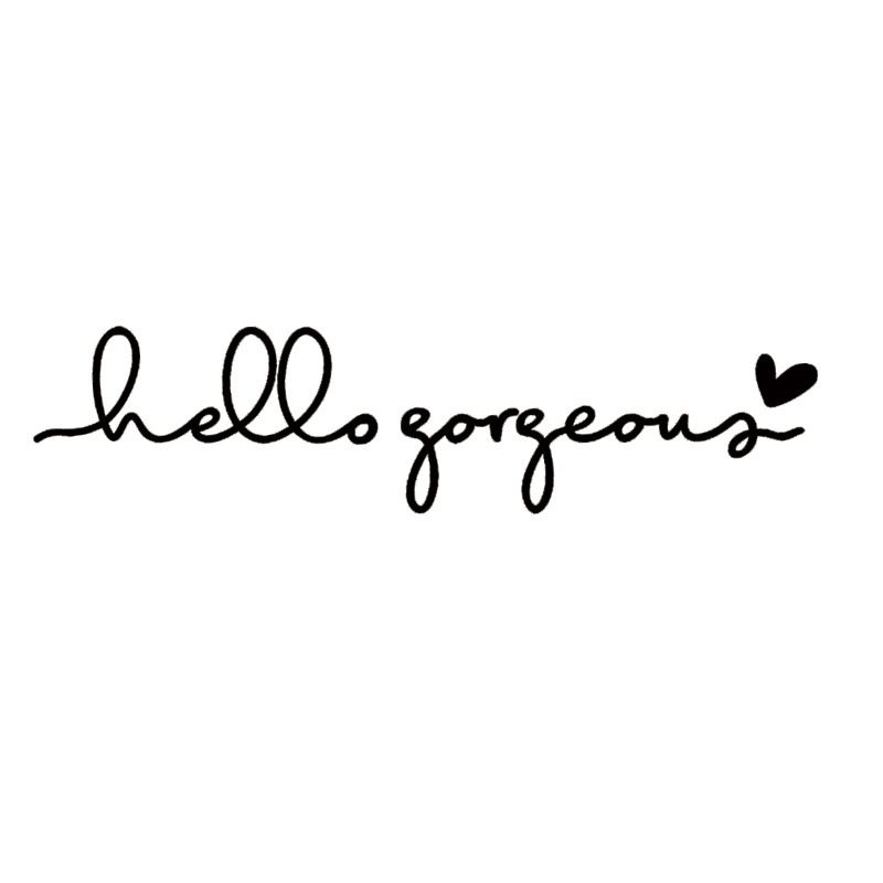 Hello Beautiful car rearview mirror sticker rearview mirror female decoration decal_autovado.com