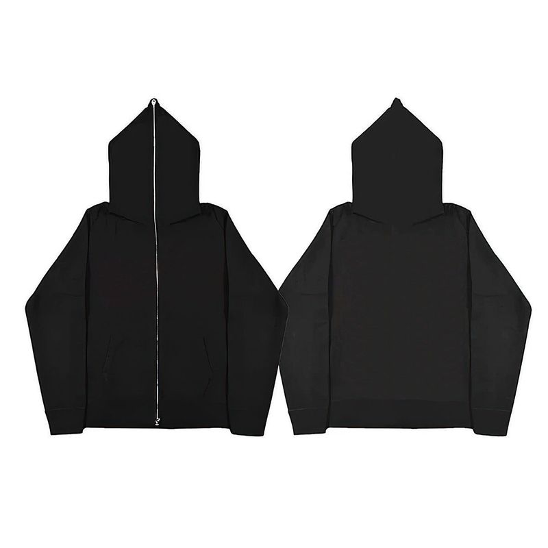 Men's Clothing Solid color sweatshirt zipper hoodie blank cardigan zipper hoodie sweatshirt spot_autovado.com