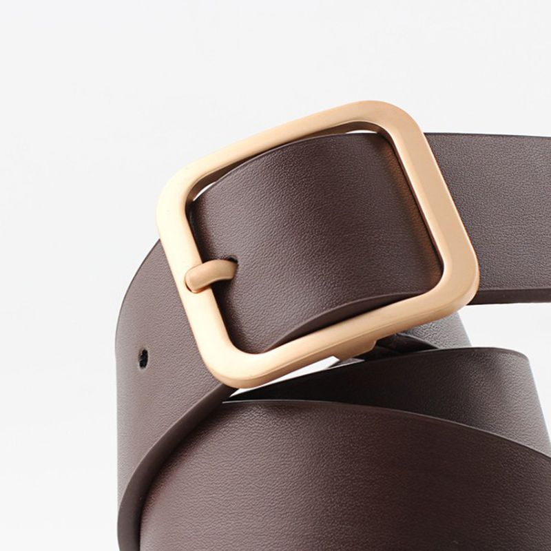 HOT PU Leather Belt Women Square Pin Buckle Black Belts for Jeans Pants Chic Brand Vintage Strap Female Waistband_autovado.com