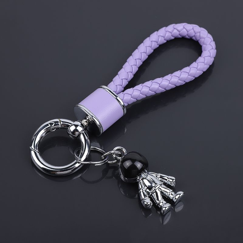 Car Key Chain Pendant Women's Men's High End Personality Creative Braided Leather Car Key Chain Cute Ins Internet Celebrity_autovado.com