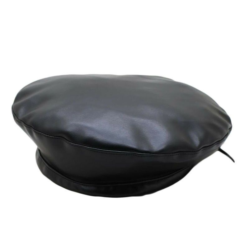 Hot Sale Vintage Women Solid PU Leather Beret French Artist Warm Beanie High Fashion Winter Ski Cap Lady All-Match Hat_autovado.com