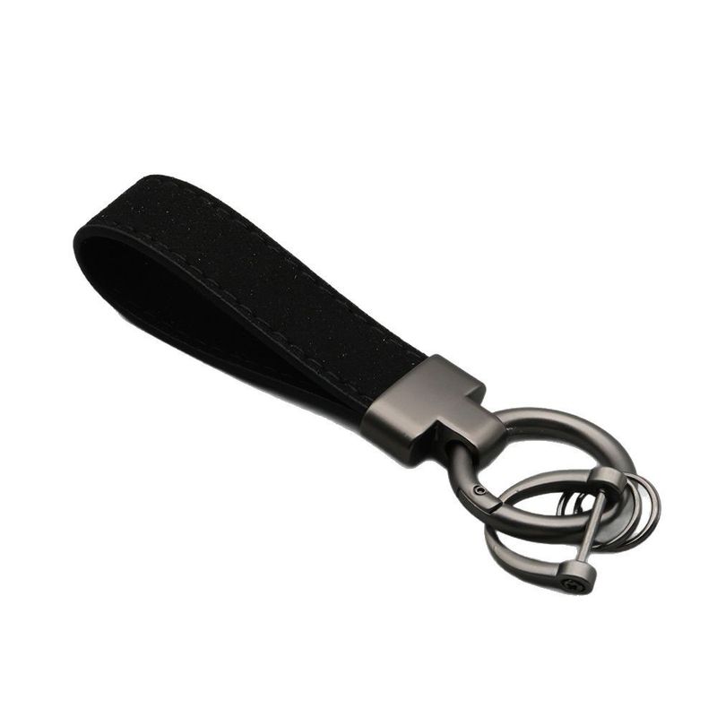 Suede Car Keychain Leather Couple Bag Pendant Men And Women Multifunctional Anti Lost Lettering Key Ring_autovado.com