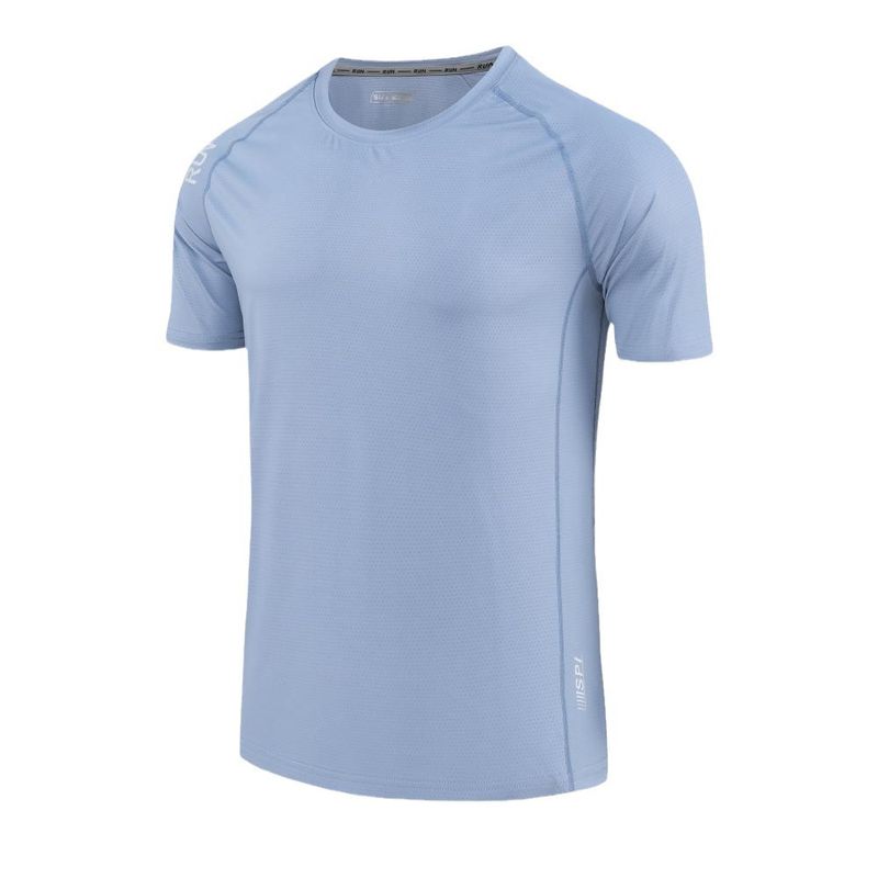 Men's Clothing Quick-Drying Short-Sleeved Ice Silk Breathable Sports Running Fitness Clothes Ice Sense T-Shirt Training Track And Field Suit_autovado.com