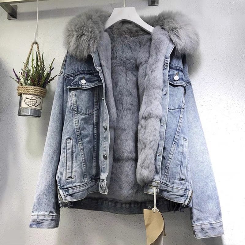 Women's all-in-one loose and fluffy padded jacket_autovado.com
