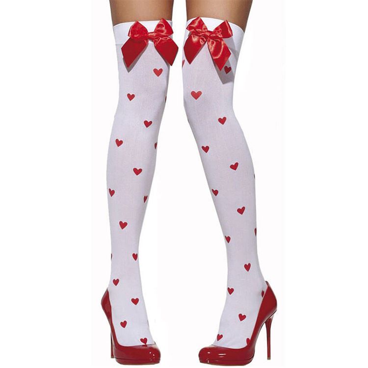 Unisex Halloween stockings Christmas stockings bow stockings Halloween party high socks nurse socks_autovado.com