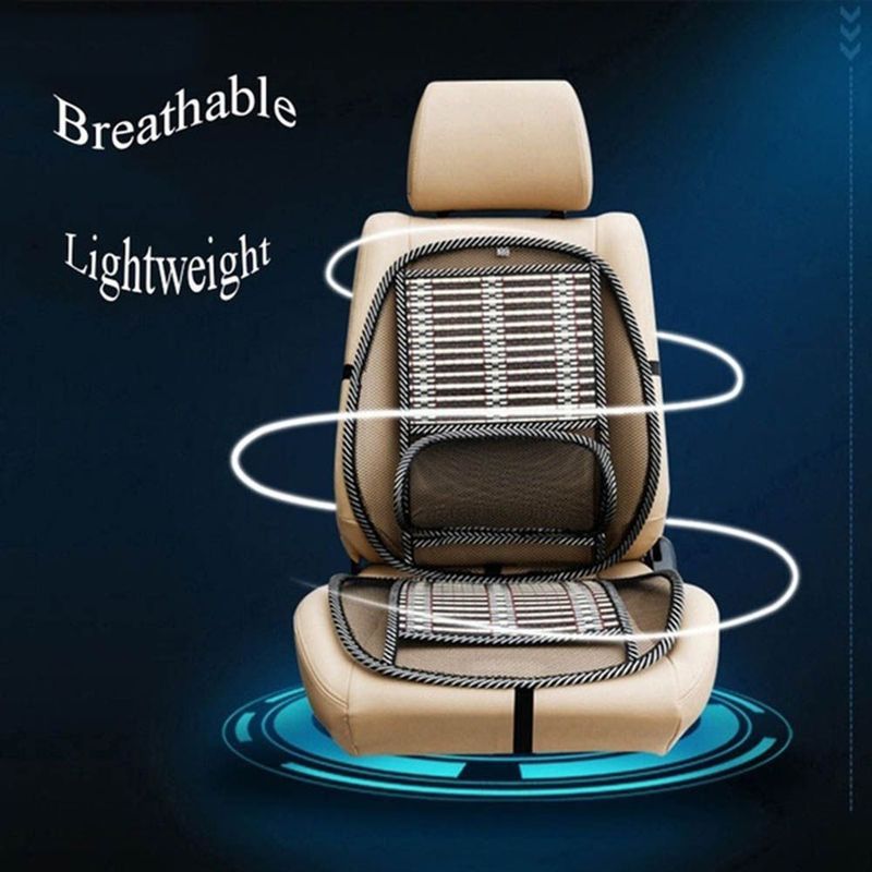 Ventilation Breathable Interior Accessories Chair Massage Lumbar Car Seat Cooling Support Waist Cushion Auto Back Pad_autovado.com