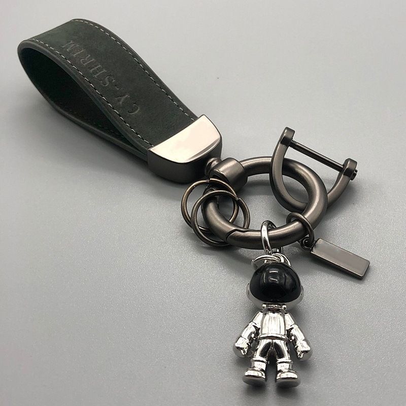 Internet Celebrity Astronaut Keychain Creative Personality Astronaut Pendant Simple Suede Car Chain Key Ring Men And Women_autovado.com