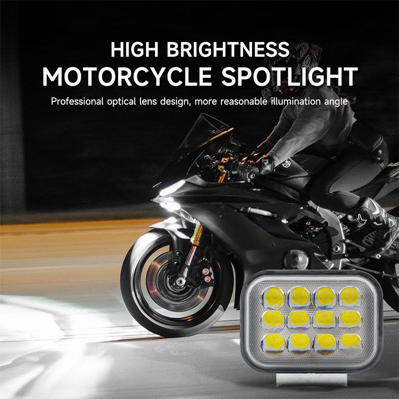 Electric LED Headlight Dynamic Tricycle Constant Strong Motorcycle External Modification Super Bright Flashing Light_autovado.com